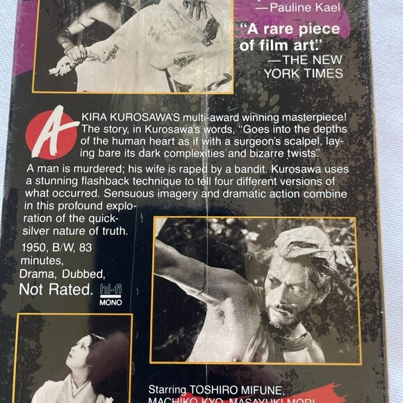 Rashomon VHS Sealed Academy Award-Winning Film Akira Kurosawa Hi-Fi Mono Janus C - Picture 11 of 14